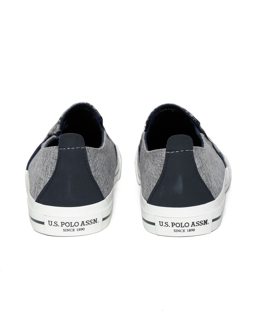 U.S. Polo Assn. Footwear Men Grey Slip On Canvas Shoes